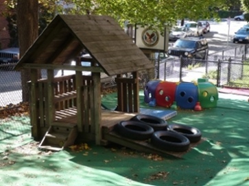 Another view of the outdoor play area.